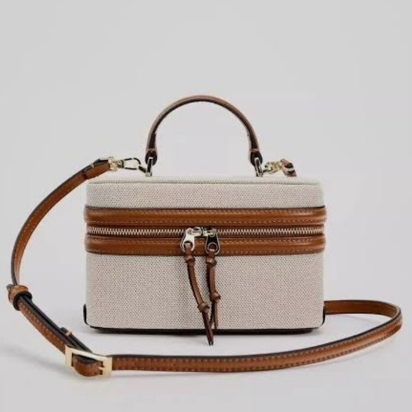 Zara Handbags - Zara Tan and Cream Women's Handbag